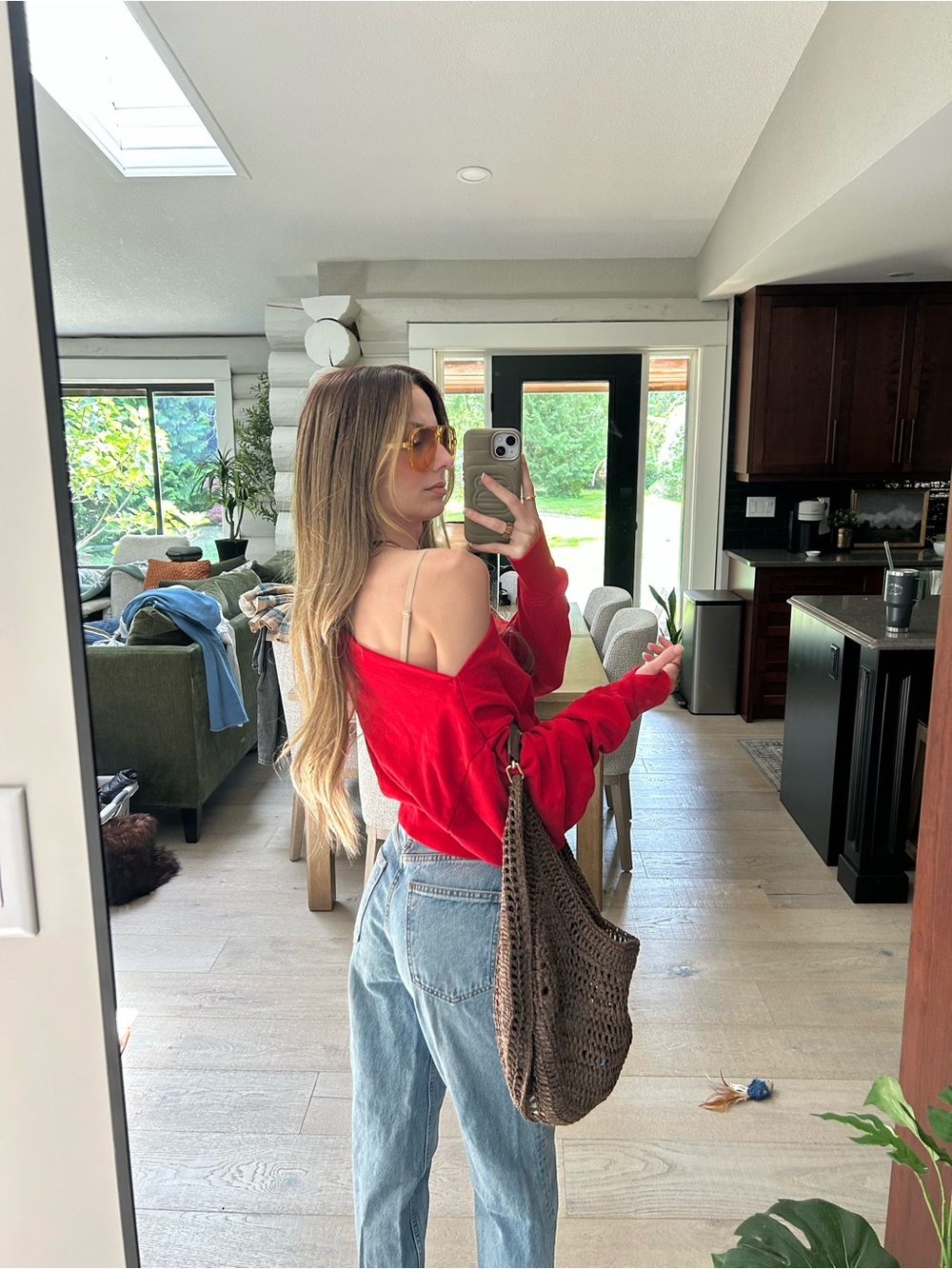 Garage Red Off-the-Shoulder Sweater - Best Offer** - Picture 3 of 5